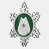 Lily the samoyed schneeflocken Zinn-Ornament (Rechts)