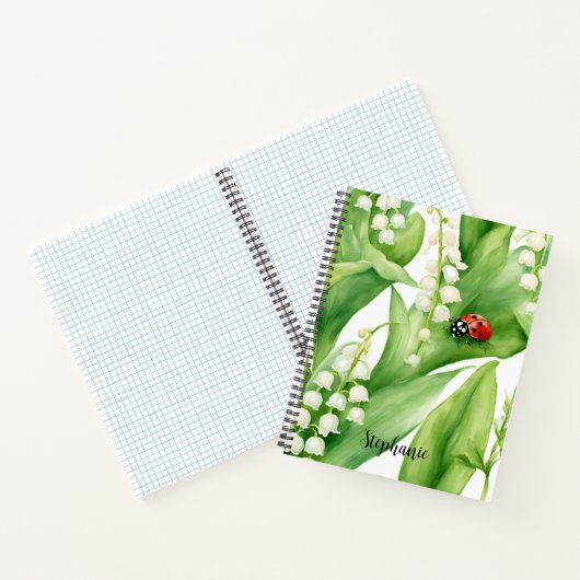 Lily the Vally Lady Bug Themed Notebook Spiral Notizblock (Innenseite)