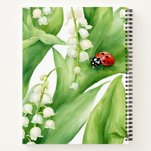 Lily the Vally Lady Bug Themed Notebook Spiral Notizblock (Rückseite)