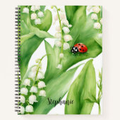 Lily the Vally Lady Bug Themed Notebook Spiral Notizblock (Vorderseite)