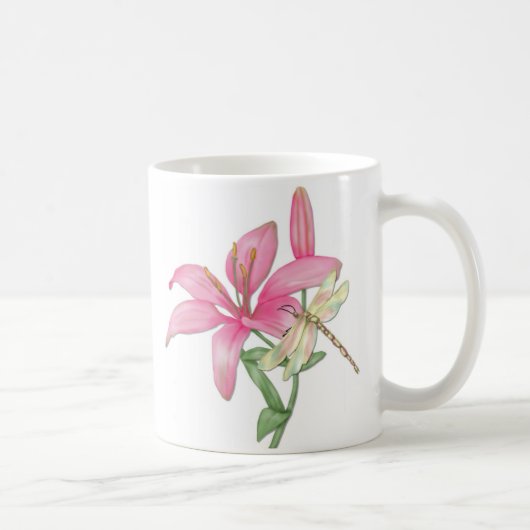 Lily und Dragonfly Kaffeetasse (Rechts)