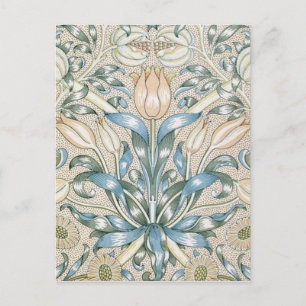 Lily und Granatapfel Vintage-Blumenkunst-Design Postkarte