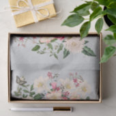 Lily und Peony Pink Garden Vertical Bouquet Silver Seidenpapier (Geschenk)