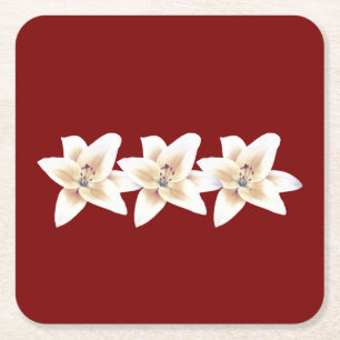 Lily Untersetzer (rot) ゆ り コ の タ ス赤.