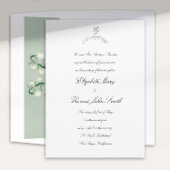 Lily Valley Arch Script formale traditionelle Hoch Einladung