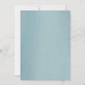 Lily Valley Gold Cross Wreath Formal Blue Baptisse Einladung (Rückseite)