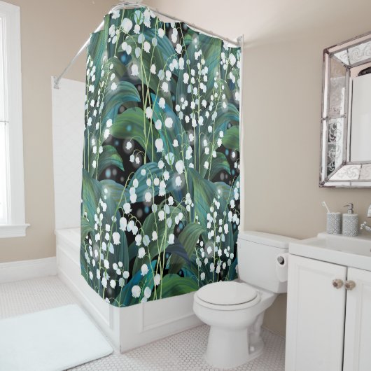Lily Valley Seamless Muster Hintergrund Duschvorhang (Beispiel)