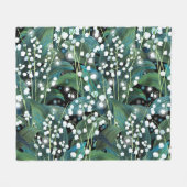 Lily Valley Seamless Muster Hintergrund Fleecedecke (Vorderseite (Horizontal))