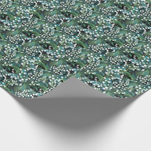 Lily Valley Seamless Muster Hintergrund Geschenkpapier (Ecke)