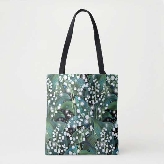 Lily Valley Seamless Muster Hintergrund Tasche (Vorderseite)