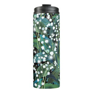 Lily Valley Seamless Muster Hintergrund Thermosbecher