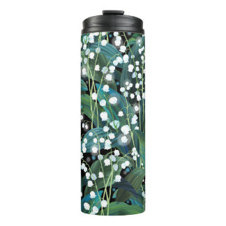 Lily Valley Seamless Muster Hintergrund Thermosbecher