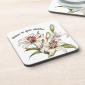 Lily. Vertraue dir selbst! Glauben Sie an Ihre Fäh Getränkeuntersetzer (Linke Seite)