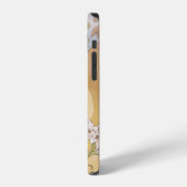 Lily (vier Blume), Alphonse Mucha iPhone Hülle (Linke Seite)