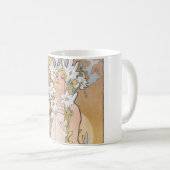 Lily (vier Blume), Alphonse Mucha Kaffeetasse (VorderseiteRechts)