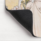 Lily (vier Blume), Alphonse Mucha Mousepad (Ecke)