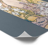 Lily (vier Blume), Alphonse Mucha Poster (Ecke)