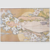 Lily (vier Blume), Alphonse Mucha Seidenpapier (Vorderseite)