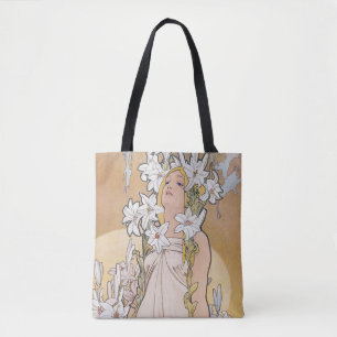 Lily (vier Blume), Alphonse Mucha Tasche