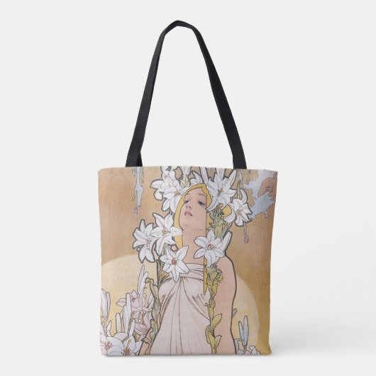 Lily (vier Blume), Alphonse Mucha Tasche (Rückseite)
