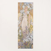 Lily (vier Blume), Alphonse Mucha Yogamatte (Rückseite)