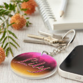 Lily Vorname Name golden pink Schlüsselanhänger (Vorderseite rechts)