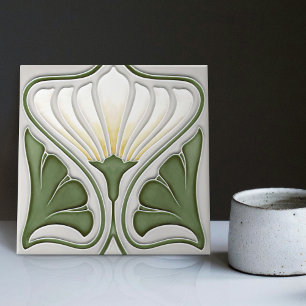 Lily Wand Dekor Art Nouveau Art Deco Keramikfliese