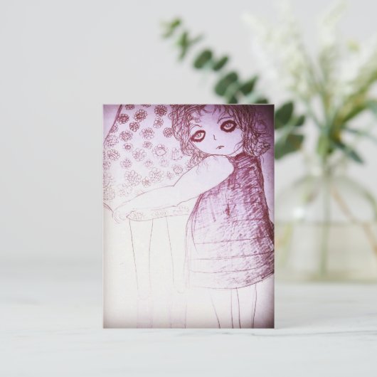 Lily war ein kleines Mädchen Postkarte (Stehend Vorderseite)