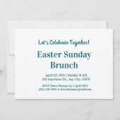 Lily Watercolor & Pasteleier mit Bunny in Basket Einladung (Rückseite)