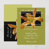 Lily Wedding Einladung mit Schrift (Vorne/Hinten)