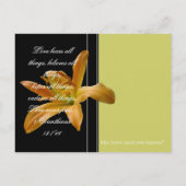 Lily Wedding Einladung mit Schrift (Rückseite)