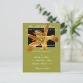 Lily Wedding Einladung mit Schrift (Stehend Vorderseite)