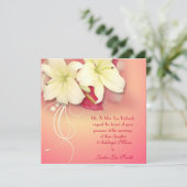 Lily Wedding Invite Einladung (Stehend Vorderseite)