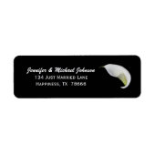 Lily Wedding Return Address Label (Vorne)