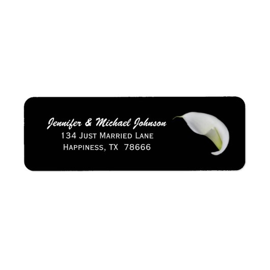 Lily Wedding Return Address Label (Vorne)