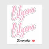 Lilyana name x2 aufkleber (Blatt)