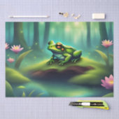 Lilypad Frog Cotagcore Decoupage Seidenpapier (Handwerk)