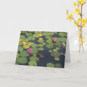 Lilypad Pond Painting Karte (Gelbe Blume)