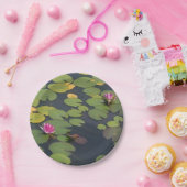 Lilypad Pond Painting Monet Pappteller (Party)