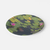 Lilypad Pond Painting Monet Pappteller (Schrägansicht)