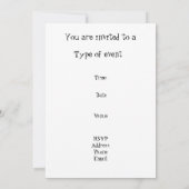 'Lilypads' Einladung zur Anpassung (Rückseite)