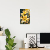 Lily's Luminance - Blume Digitale Kunst Poster (Heimbüro)