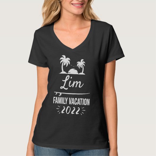 Lim Family Vacation Tropical Group Trip Beach T-Shirt (Vorderseite)