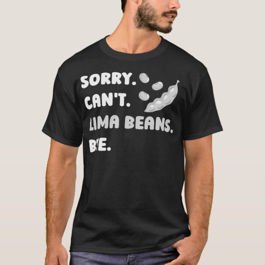 Lima Bohne Lustige Pflanzen Gemüse T-Shirt (Vorderseite)