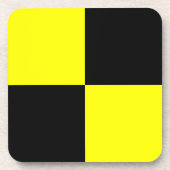 Lima Gelb schwarz Getränkeuntersetzer (Vorderseite)