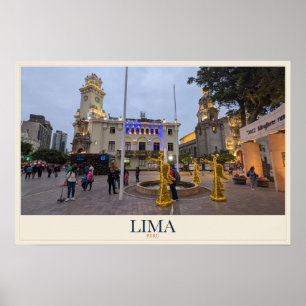 Lima nach Sonnenuntergang Poster