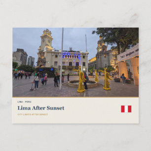 Lima nach Sonnenuntergang Postkarte