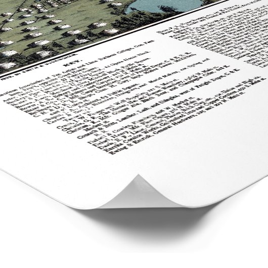 Lima, OH Panoramakarte - 1892 Poster (Ecke)