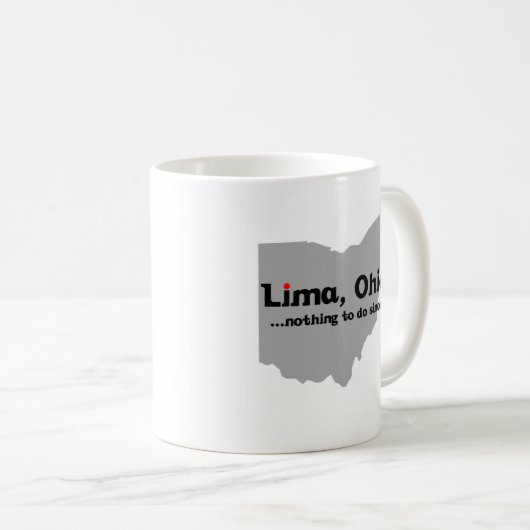 Lima, Ohio Kaffeetasse (VorderseiteRechts)