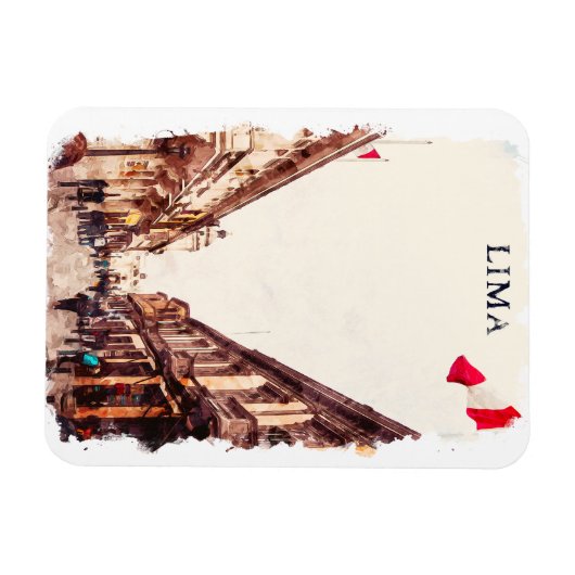 Lima Peru Architecture Travel Magnet (Horizontal)